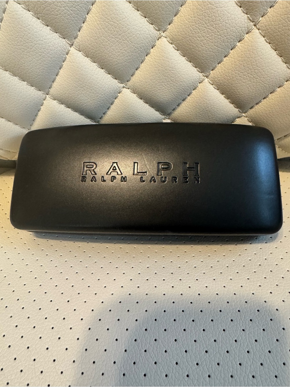Ralph Lauren Hard Eyeglasses Case – Black – Includes Cleaning Cloth